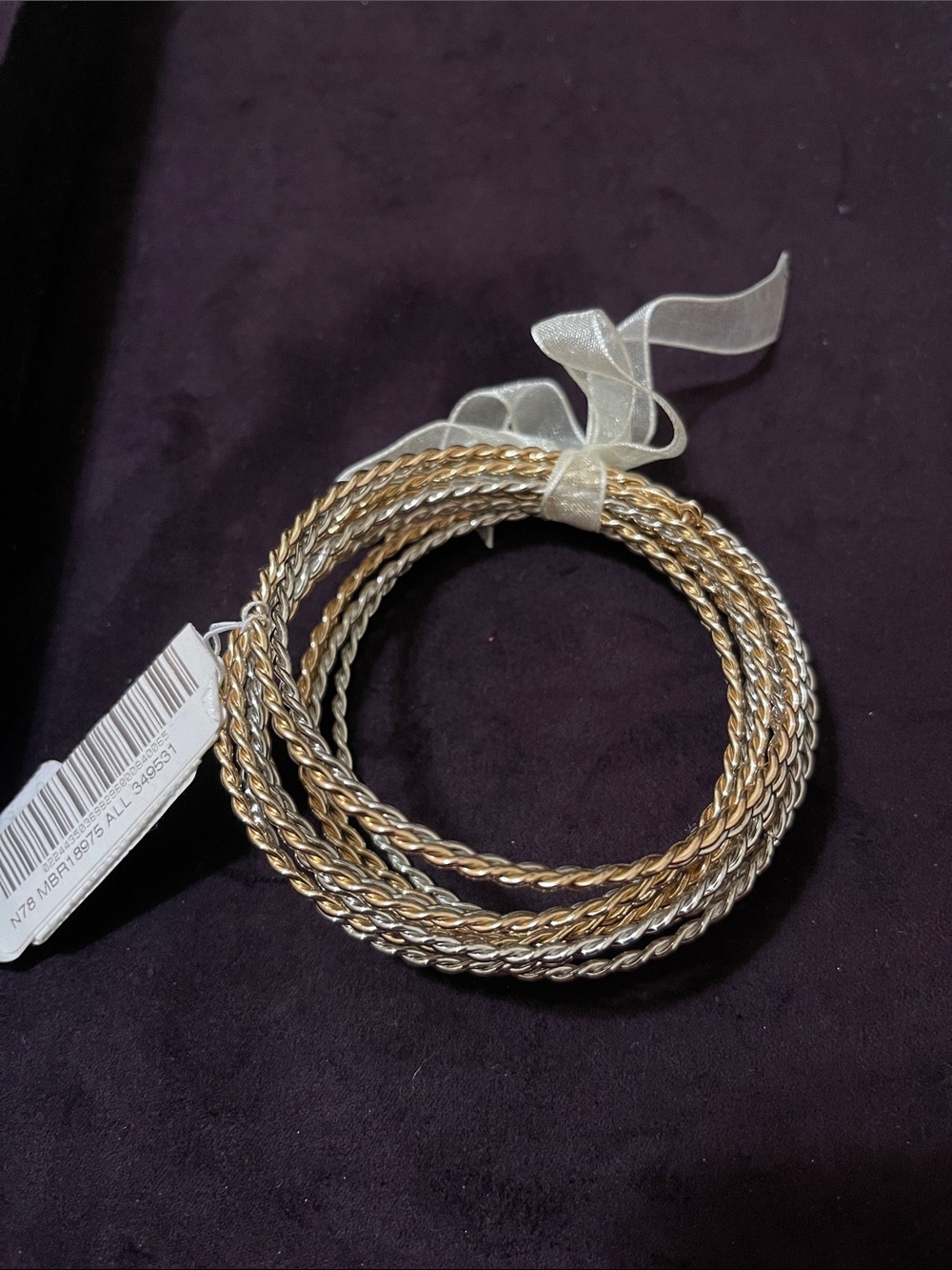 Set of gold and silver bracelets NWT